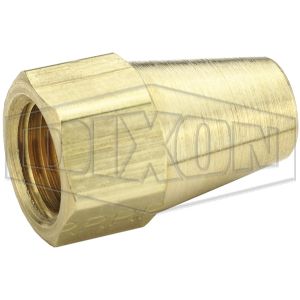 DIXON 41FL-4 Sae 45 Deg. Flare Long Nut, 9/16 Inch Hex, -65 To 250 Deg. F, Straight Thread | BX6QTF