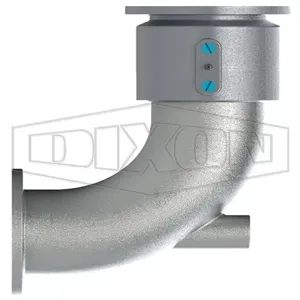 DIXON 430TFTFLAL11000 Long Radius Elbow, Aluminium, 4 Inch Size, FKM Seals | BX6QVZ