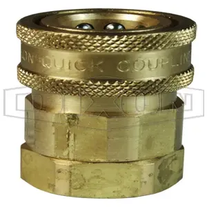 DIXON 3VBF3-B H-Style Coupler, 3/8 Inch Size, 3/8 Inch BSPP, Brass | BX7YWK