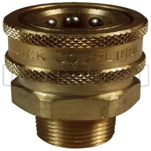 DIXON 8VM8-B-E H-Coupler, Brass, 1 Inch MNPT, Unvalved | BX6UEX