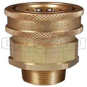 DIXON 3VM3-B H-Style Coupler, 3/8 Inch Size, 3/8 MNPTF, Brass | BX7XZR