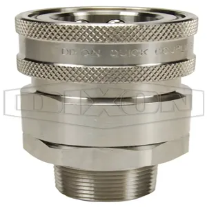 DIXON 3VM3-SS H-Style Coupler, 3/8 Inch Size, 3/8 MNPTF, 316 Stainless Steel | BX6JJC