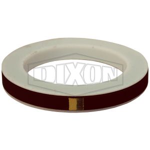 DIXON 250GTFVI Cam and Groove Gasket, PTFE, 2-1/2 Inch Size, With FKM Filler, 1 Yellow Stripe | BX6NEL