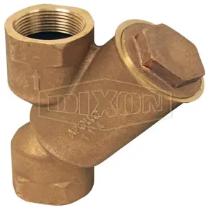 DIXON 59-006 Bronze Y Line Strainer, 20 x 20 Mesh, NPT Thread, Cast Bronze, 125 PSI Steam | AL6NKF