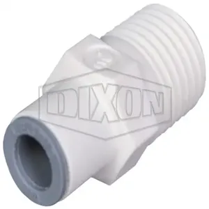 DIXON 65056018WP2 Liqui-Fit Male Connector, Nylon, 3/8 Inch Tube O.D. x 3/8 Inch MNPTF | BX6TMF