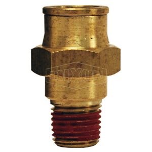 DIXON 6812X16 Push-In Male Connector, Brass, 3/8 Inch Tube x 1/2 Inch M-NPTF | BX6HVG