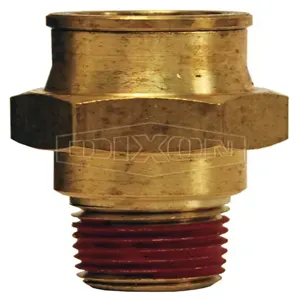 DIXON 688X10 Push-In Male Connector, Brass, 1/4 Inch Tube x 10-32 Male UNF with Gasket | BX6JKP