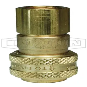 DIXON 4DF3-B Threaded Coupler, 3/8 Inch NPTF, Brass | BX6RAU