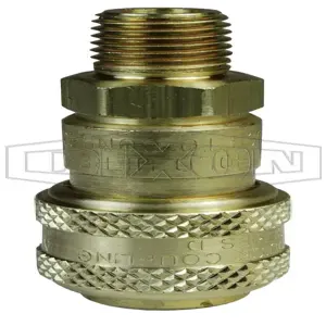 DIXON 4DM3-B Threaded Coupler, 3/8 Inch MNPTF, Brass | BX6RBD