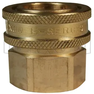 DIXON 2EBF2-B Straight-Thru Coupler, 1/4 Inch BSPP Brass | BX6NMK