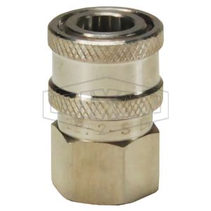 DIXON 10EF10-S Straight Thru Coupler, 1-1/4 Inch Size, 1-1/4 Inch NPTF, Stainless Steel | BX6KUH