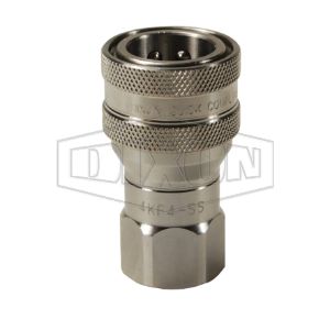 DIXON 3KF3-SS 3/8 Inch ISO-A Coupler, 316 Stainless Steel, 3/8 Inch NPTF | BX6PWJ
