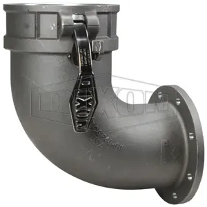 DIXON ATCGF40-90 Railroad Tank Car Connection Ttma Flange x Boss-Lock Coupler, 90 Deg. Angle | BX7ZTD