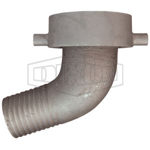 DIXON ATCS40 Railroad Tank Car Connection x Hose Shank Elbow, 110 Deg. Angle, Style S | BX6UYE