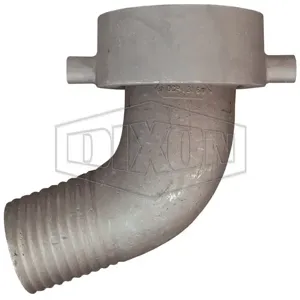 DIXON ATCS40 Railroad Tank Car Connection x Hose Shank Elbow, 110 Deg. Angle, Style S | BX6UYE