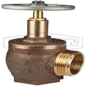 DIXON AV5-250F Brass Angle Hose Valve, 2-1/2 FNPT Inlet, 500 PSI Pressure, 2-1/2 MNST Outlet | BX6UZC