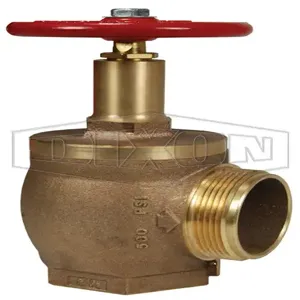 DIXON AV5-250NYFD Brass Angle Hose Valve, 2-1/2 FNPT Inlet, 500 PSI Pressure, 2-1/2 Inch Outlet | BX7ZTG