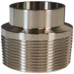 DIXON B19WB-R150 Adapter, 1-1/2 Inch Dia., 316L Stainless Steel | BX6VHQ