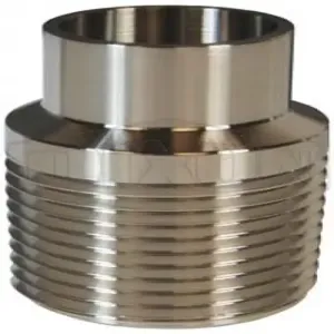 DIXON B19WB-R200 Adapter, 2 Inch Dia., 316L Stainless Steel | BX6VHP