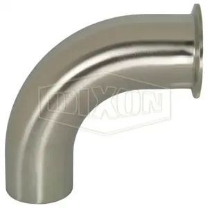 DIXON B2CM-R400 Polished 90 Deg. Clamp x Weld Elbow, 4 Inch Tube O.D. | AL8BCN