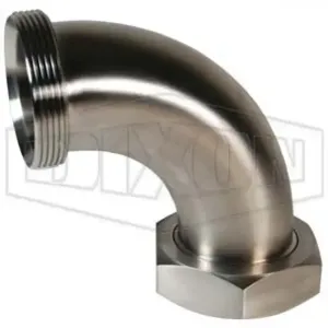 DIXON B2F-G400 Elbow, 90 Degree, 4 Inch Dia., 304 Stainless Steel | BX6VKF