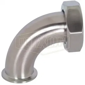 DIXON B2FMP-14-G100 Elbow, 90 Degree, 1 Inch Dia., 304 Stainless Steel | BX6VKU