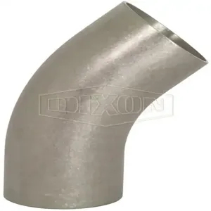 DIXON B2KS-G100P Polished 45 Deg. Weld Elbow With Tangent, 1 Inch Tube O.D. | AL8BCT