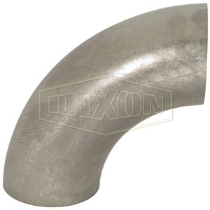 DIXON B2WCL-G150U 90 Deg. Weld Elbow, Unpolished, 304 Stainless Steel, 1-1/2 Inch Tube O.D. | BX6VQR