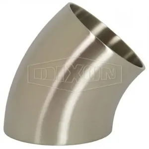 DIXON B2WK-G1000P Elbow, 45 Degree, 10 Inch Dia., 304 Stainless Steel | BX6VNJ