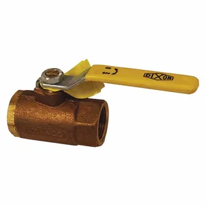 DIXON BBV100 Domestic Ball Valve, 1 Inch Size, FNPT x FNPT, Standard Port, Bronze | AK2HRE