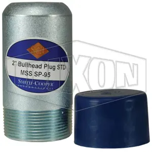 DIXON BP40-400 Bull Plug, Blue Cap Component, 7 Length, 4 Inch Male Thread Size | BX6ZDW