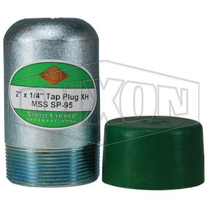 DIXON BP80-400T050 Bull Plug mit Hahn, grüne Kappenkomponente, 7 Länge, 4 x 1/2 Zoll Gewinde | BX6ZDZ