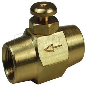 DIXON BV2F Button Valve, 1/4 Inch Female Thread Size, Brass | BX7YBB