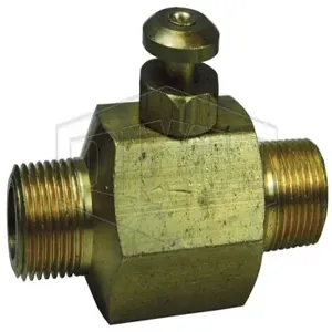 DIXON BV2M Button Valve, 1/4 Inch Male Thread Size, Brass | BX7AKU