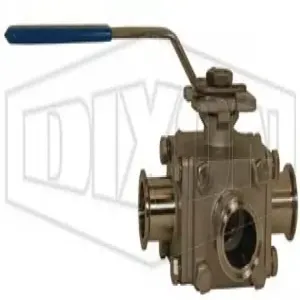 DIXON BV3SCLF100C-A Ball Valve, 1 Inch Size, Stainless Steel | BX7AZK