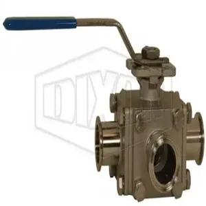 DIXON BV3SCTF100C-A Ball Valve, 1 Inch Size, Stainless Steel | BX7AZW