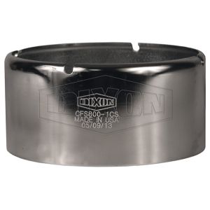 DIXON CFS800-5CS Ferrule, Short Fracture Crimp, Carbon Steel, 8 Inch Size | BX7BXF