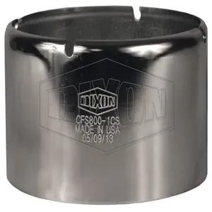 DIXON CFS800-1CS Ferrule, Short Fracture Crimp, Carbon Steel, 8 Inch Size | BX7BWX