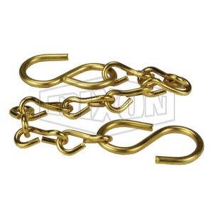 DIXON CH-B-6 Jack Chain, With S-Hook, 6 Inch Size, Brass | BX7BXK
