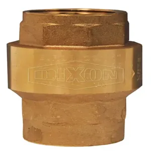 DIXON CV125 Spring Loaded Check Valve, Brass, 1.25 Inch NPT | AL8DXD