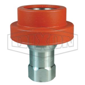 DIXON D-4HF4-S-FSB ISO-B Silicon Flanged Coupler, 1/2 Inch NPTF, 303 Stainless Steel | BX7CVP