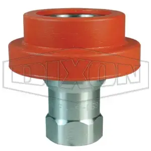 DIXON D-4HF4-S-FSB ISO-B Silicon Flanged Coupler, 1/2 Inch NPTF, 303 Stainless Steel | BX7CVP