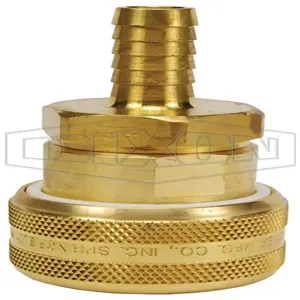 DIXON DC7045 Air Chief Industrial Automatic Coupler, Hose Barb, 1/2 Inch Hose I.D., Brass | AL6FQH