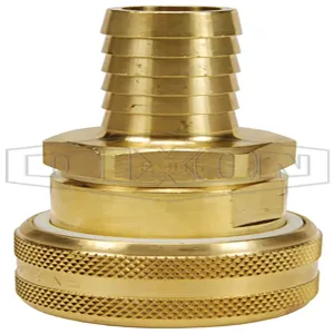 DIXON DC7048 Air Chief Industrial Automatic Coupler, Hose Barb, 1 Inch Hose I.D., Brass | AM8WGJ