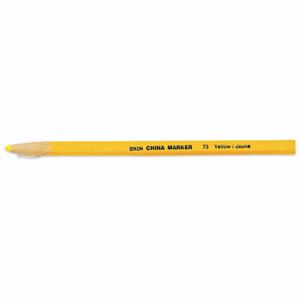 DIXON DIX00073 China Marker, Grease Pencil, 1/4 Inch Tip Width, Bullet, Yellow, Wax, Not Refillable | CP3TEB 35X994