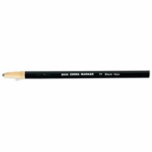 DIXON DIX00077 China Marker, Grease Pencil, 1/4 Inch Tip Width, Bullet, Black, Wax, Not Refillable, Black | CP3TDY 35X991