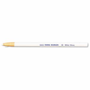 DIXON DIX00092 China Marker, Grease Pencil, 1/4 Inch Tip Width, Bullet, White, Wax, Not Refillable, White | CP3TEA 35X993