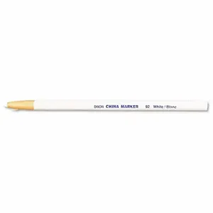 DIXON DIX00092 China Marker, Grease Pencil, 1/4 Inch Tip Width, Bullet, White, Wax, Not Refillable, White | CP3TEA 35X993