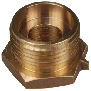 DIXON FM2525F-D Domestic Female To Male Hex Nipple Brass, 2-1/2 x 2-1/2 Inch Thread | BX7FPN