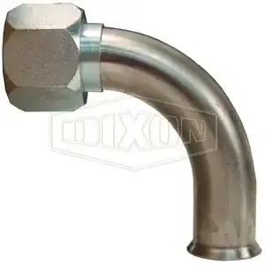 DIXON FMF1250-90 Female Weld End Metal Hose Fitting, 90 Deg. Elbow, Sae 37 | BX7FLG